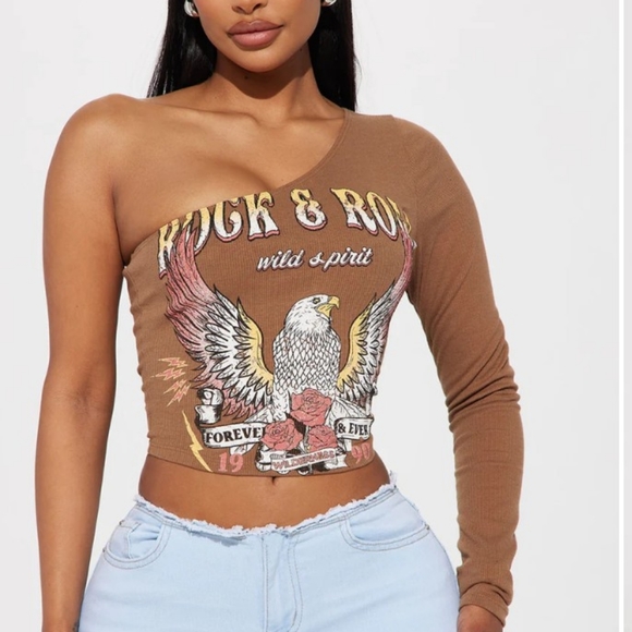 One shoulder stretchy top NWT - Picture 1 of 4